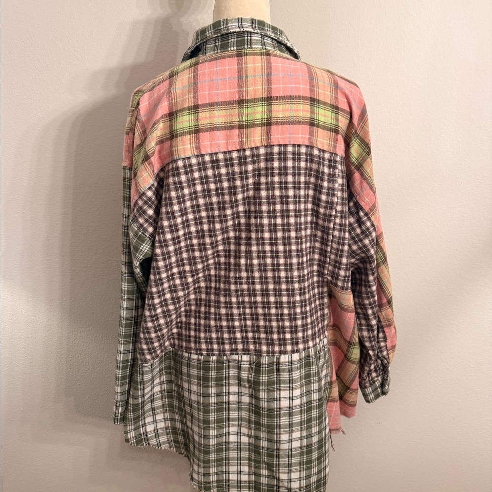 Easel Los Angeles Patchwork Plaid Multicolor Over… - image 2